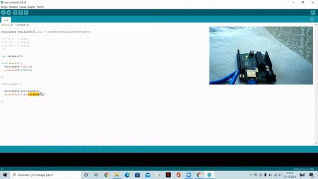 Python kodu ile Arduino programlama - Led Yakma Örneği смотреть онлайн