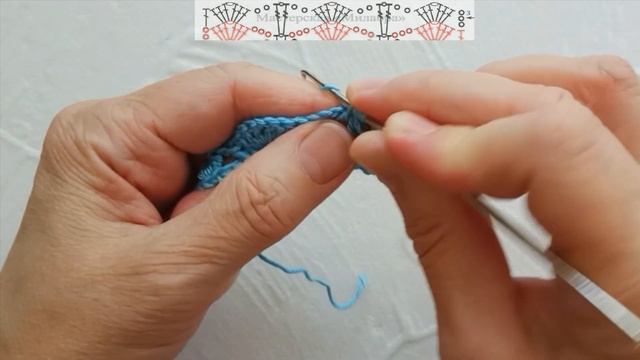 Ажурный узор крючком для ТЕСЬМЫ и ПОЛОТНА. В рапорте всего два ряда. смотреть онлайн