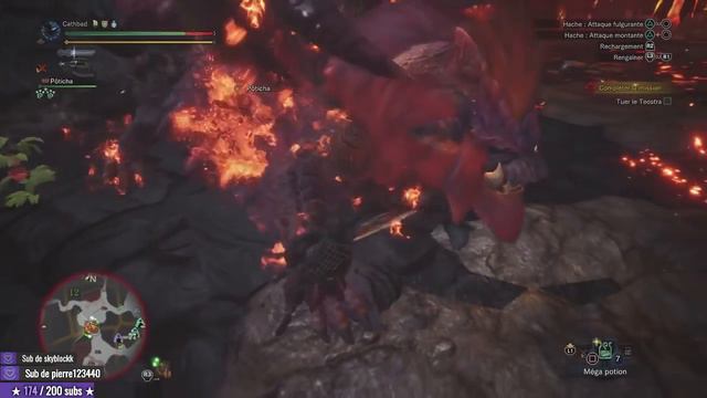Monster Hunter World FR : Dragon Teostra Solo (1st try) Redif Live смотреть онлайн