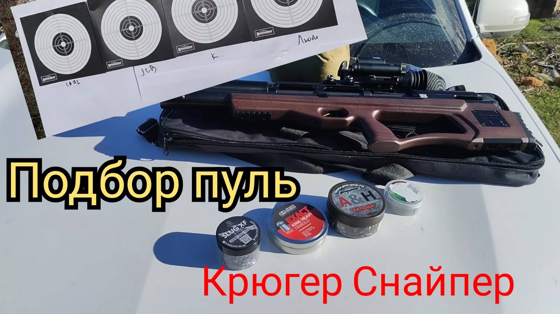 Пневматическая винтовка Крюгер снайпер 6.36 , подбор пуль Цифровой прицел PARD NV008S-LRF смотреть онлайн