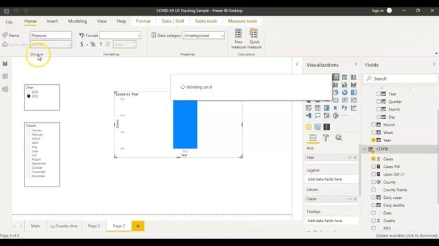 SamePeriodLastYear in Power BI | Power BI tutorial смотреть онлайн