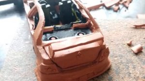 Превращение пластилина в машину MISUBISI LANCER EVOLUSION 9