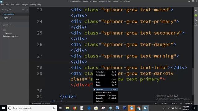 Bootstrap4 Tutorial For Beginners - 19 | Bootstrap4 Spinners (Or) Loaders Tutorial смотреть онлайн