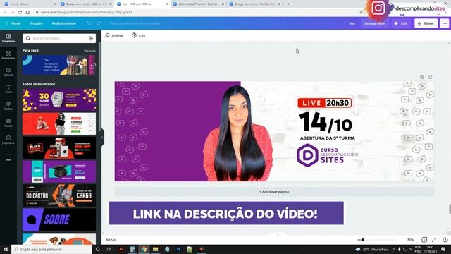 Como Criar Animações no Canva e Como Colocar Imagens Dentro de Formas no Canva [Artes para Sites] смотреть онлайн