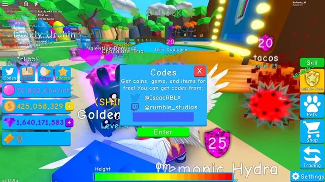 69 КОДОВ в СИМУЛЯТОР ЖВАЧКИ РОБЛОКС | Roblox BGS Simulator Codes
