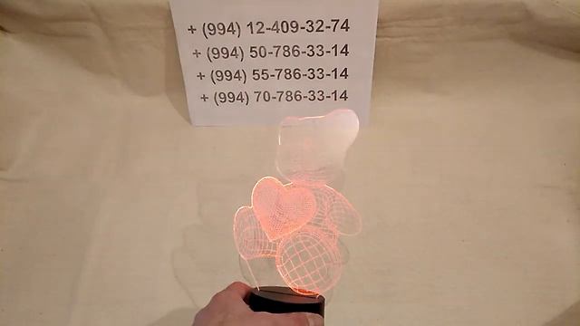Креативный подарок 3D Ночник в форме медвежёнка в Баку / Bakida смотреть онлайн