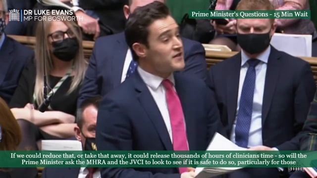 15 Min Wait after Booster Jab | PMQs | Dr Luke Evans MP смотреть онлайн