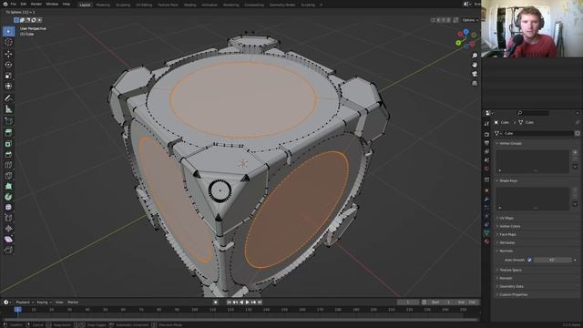 PORTAL 3 - New Companion Cube!? (Blender Tutorial) смотреть онлайн