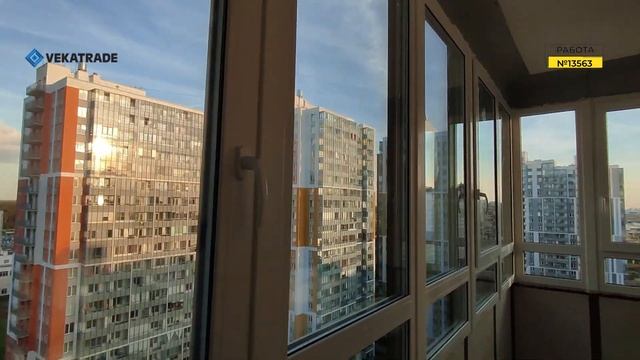 №13563 ЖК Лондон, Кудрово Английская 1 остекление балкона