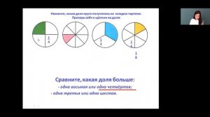 Математика 3 класс 13 неделя. Круг, окружность, доли