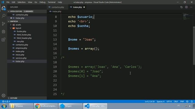 054 - WEB - POST, PHP E ACESSO A DADOS DO FORMULÁRIO смотреть онлайн