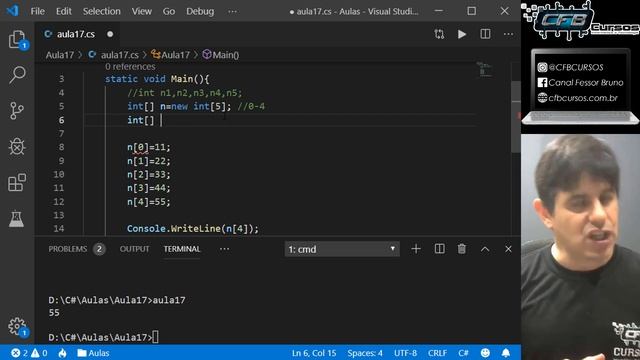 Array / Vetor - Curso Programação Completo C# - Aula 17 смотреть онлайн