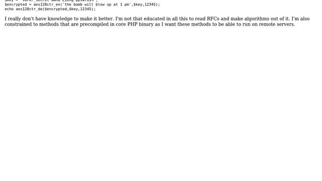 Code Review: PHP mcrypt AES encryption wrapper (2 Solutions!!) смотреть онлайн