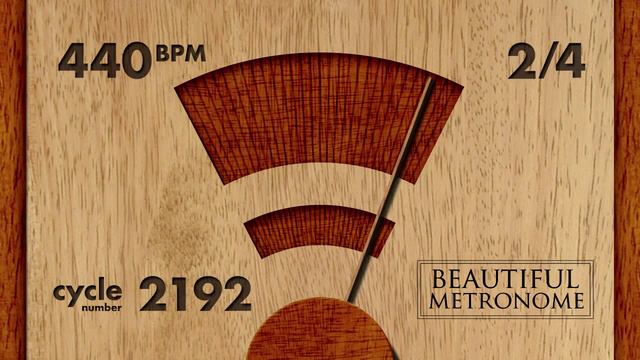 440 BPM 2/4 Wood Metronome HD смотреть онлайн