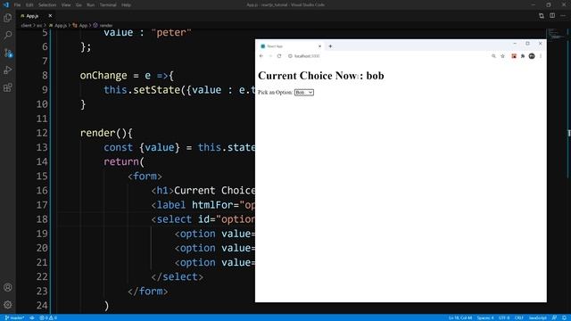 ReactJS : Working with Drop Down List with Class Based Components смотреть онлайн