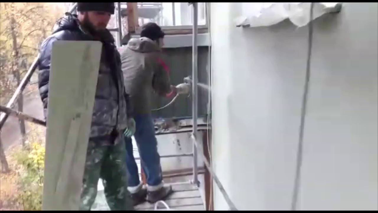 ОКРАСОЧНЫЙ АППАРАТ БЕЗВОЗДУШНЫЙ YOKiJi 120. Покраска фасада здания