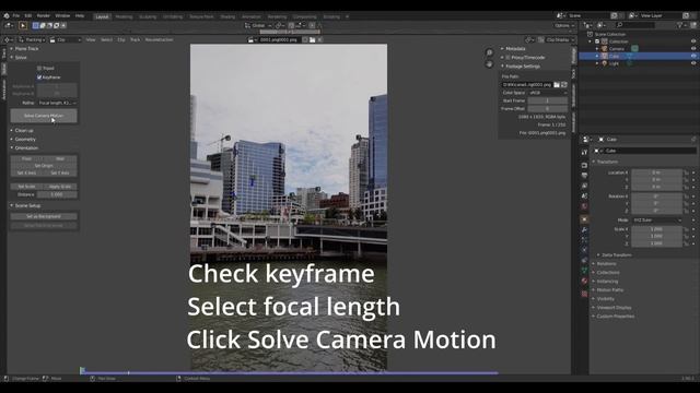 Blender 3d Camera tracking tutorial - how to do 3D camera tracking смотреть онлайн