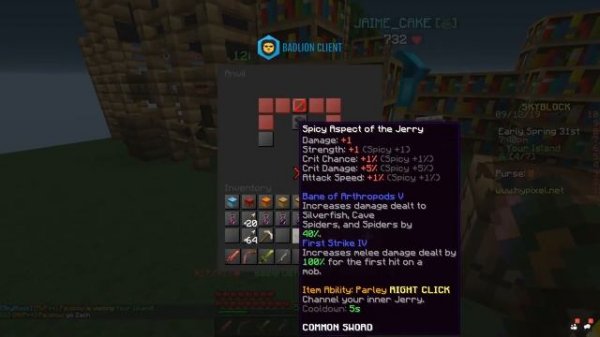 Hypixel Skyblock : HOW TO GET THE *NEW* ASPECT OF THE JERRY! | Minecraft Skyblock (74)