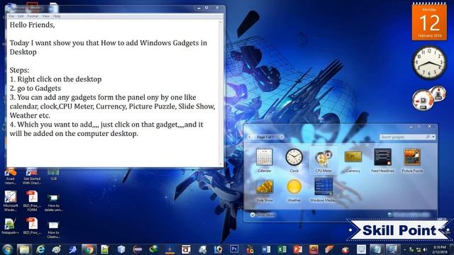 How To Add Desktop Gadgets In Windows 7 | Gadgets In Windows 7