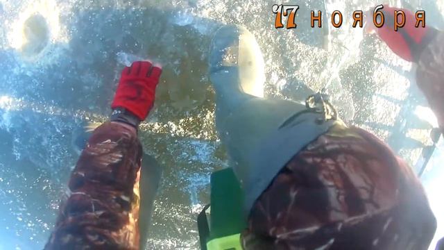 Первый лед!!! Сурское море смотреть онлайн