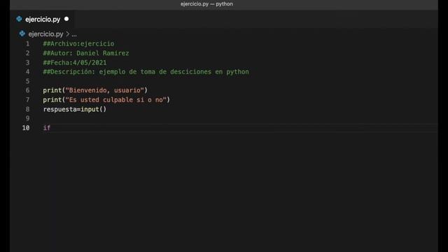 Ejemplo - Toma de decisiónes (If / Else) en python смотреть онлайн