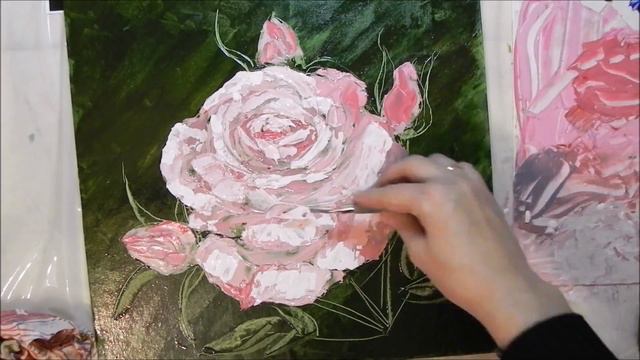Мастер-класс по масленой живописи мастихином "Роза" смотреть онлайн
