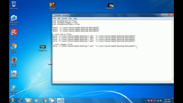 Batch/CMD programming : Auto Sort File in computer Desktop смотреть онлайн