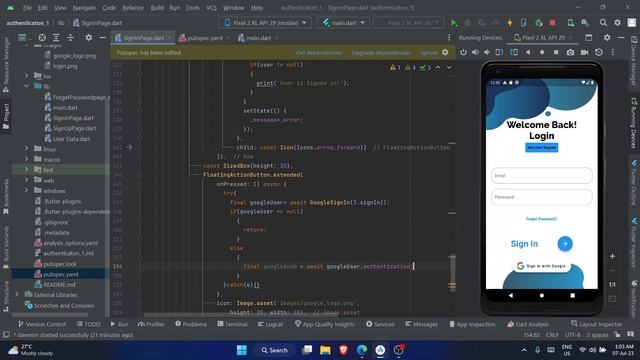 ?Flutter Firebase Tutorial- 13: Google Sign in using Firebase in Flutter смотреть онлайн