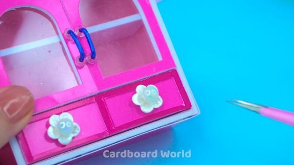 How To Make Mini Swimming Pools in Simple Cardboard House with Water Wells ❤️ DIY Miniature House