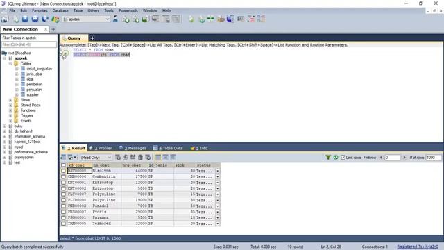 fungsi COUNT, SUM, AVG, MAX, MIN, LIKE dan NOT LIKE pada MySQL смотреть онлайн