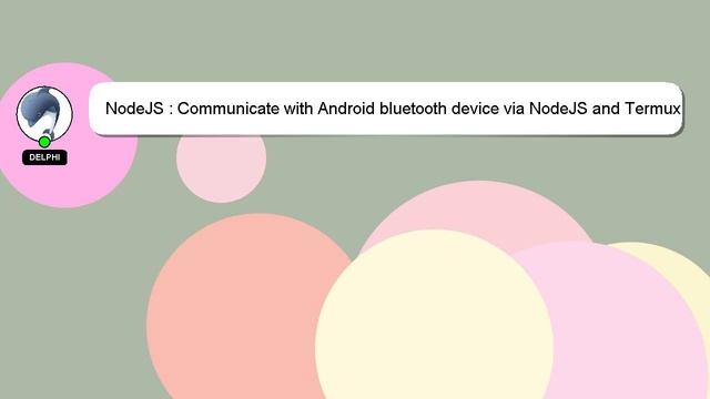 NodeJS : Communicate with Android bluetooth device via NodeJS and Termux смотреть онлайн