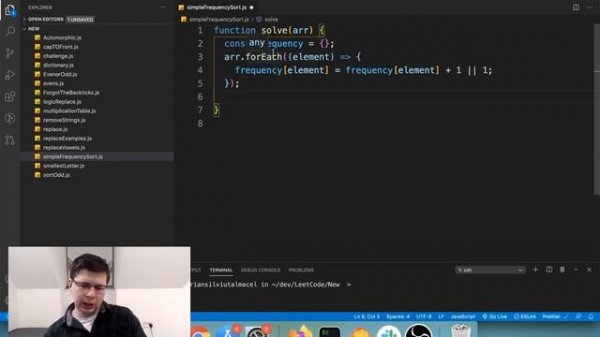 Codewars - Simple Frequency Sort - Javascript