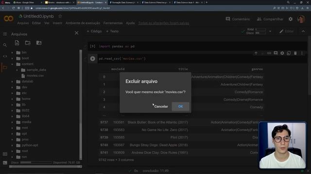 Trabalhando com arquivos no Google Colab | #AluraMais смотреть онлайн