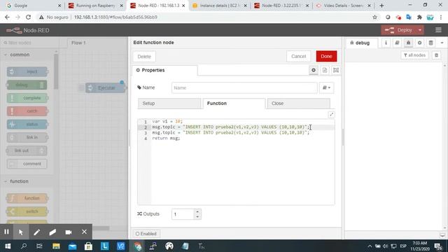 Base de datos Mysql en Node-Red смотреть онлайн