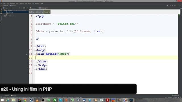 #20 PHP 101 Screencast - Reading ini files with PHP смотреть онлайн
