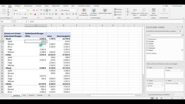 Excel: Pivot Tabelle erstellen - Schritt für Schritt erklärt +Tipps & Tricks смотреть онлайн