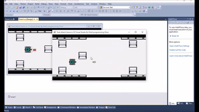 Tank Attack Game in C# Visual Studio By Rohit Programming Zone смотреть онлайн