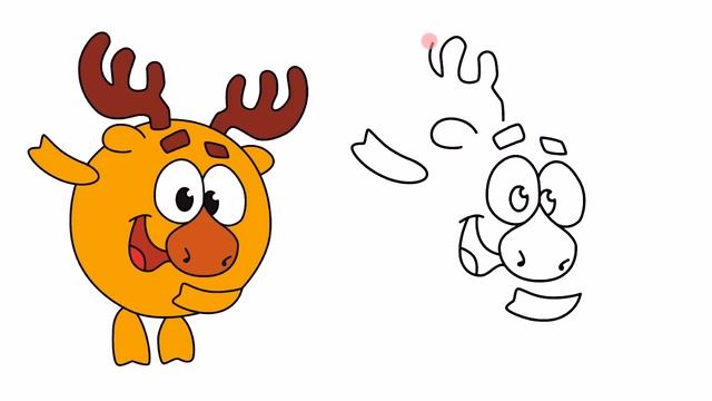 Как нарисовать Смешарика Лосяша - How to draw Kikoriki смотреть онлайн