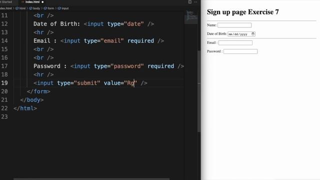 HTML Forms | Input, Label, Select, Textarea Element - Exercise 7 смотреть онлайн