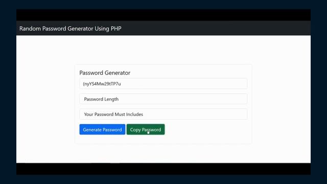 Random Password Generator - PHP Project смотреть онлайн