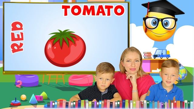 Первые английские слова для малыша в картинках №3 ❤️ Учим новые слова и цвета | Развивающее видео смотреть онлайн