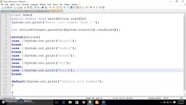 switch case in java with practical смотреть онлайн