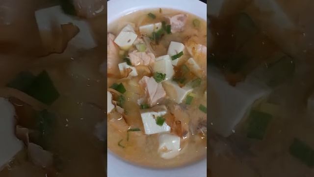 Salmon Tofu With Miso Soup RHYCHELLE KITCHEN #salmon #tofu #miso  #rhychellekitchen