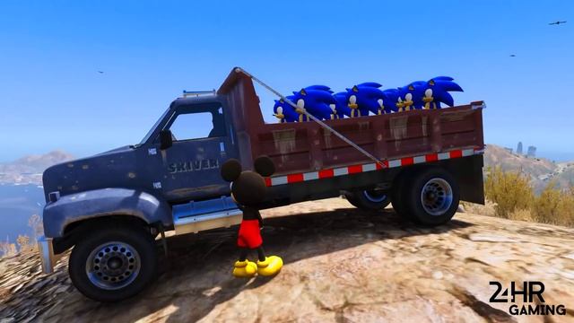 GTA 5 Water Ragdolls Sonic vs Mickey Mouse Jumps/Fails #93 (Euphoria physics Funny Moments) смотреть онлайн