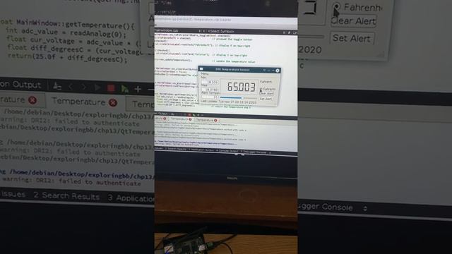 Trying out Qt temperature sensor application; from Derek Molloy’s exploringbb git repository смотреть онлайн