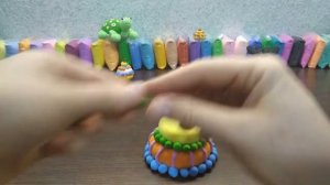 Тортик из воздушного пластилина.