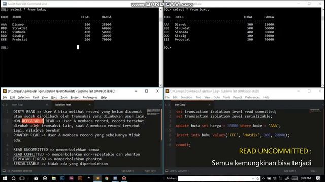 Tugas Sistem Basis Data - Commit/Rollback dan Isolation Level смотреть онлайн