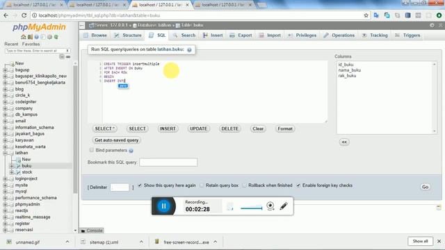 Cara Membuat Trigger Di PhpMyAdmin - Insert 2 Tabel Sekaligus смотреть онлайн