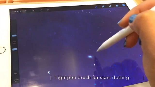 How to draw a Galaxy wallpaper on Procreate| 15mn iPad challenge | Speedpainting смотреть онлайн