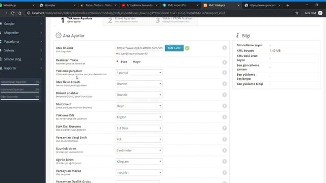 XML import Pro Opencart Türkçe Modül смотреть онлайн